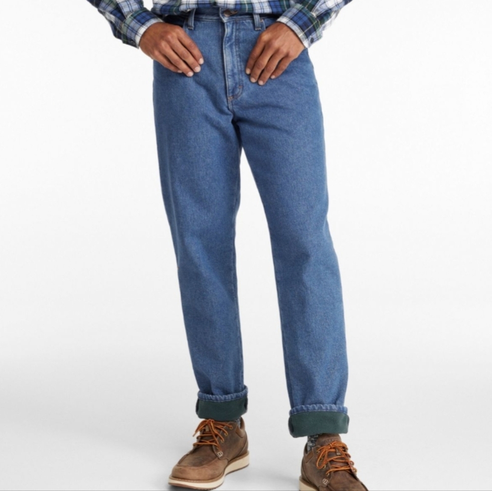 L.L. Bean Men's Double L Jeans, Classic Fit, Fleece-Lined